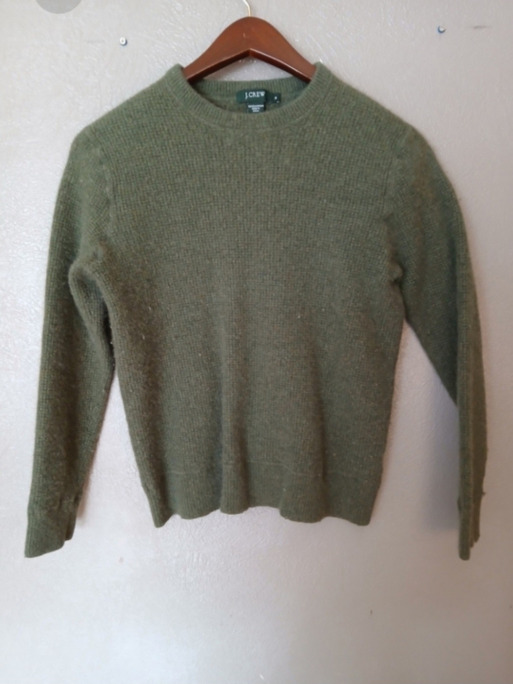 J. Crew Womans Olive Crewneck Sweater-Medium - Picture 1 of 3